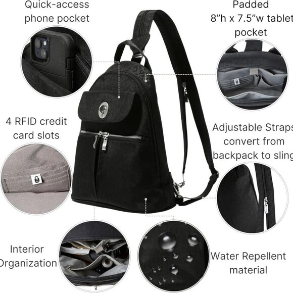 Baggallini Naples Convertible Back Pack. main image 5